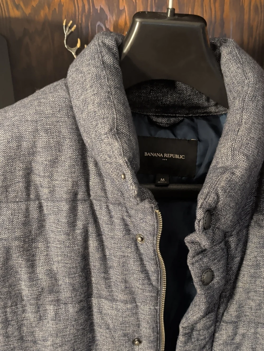 Banana Republic Quilted  Vest in Heathered Blue
